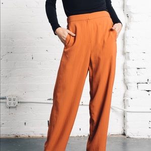 Norse Project Anea Twill Pants in Orange